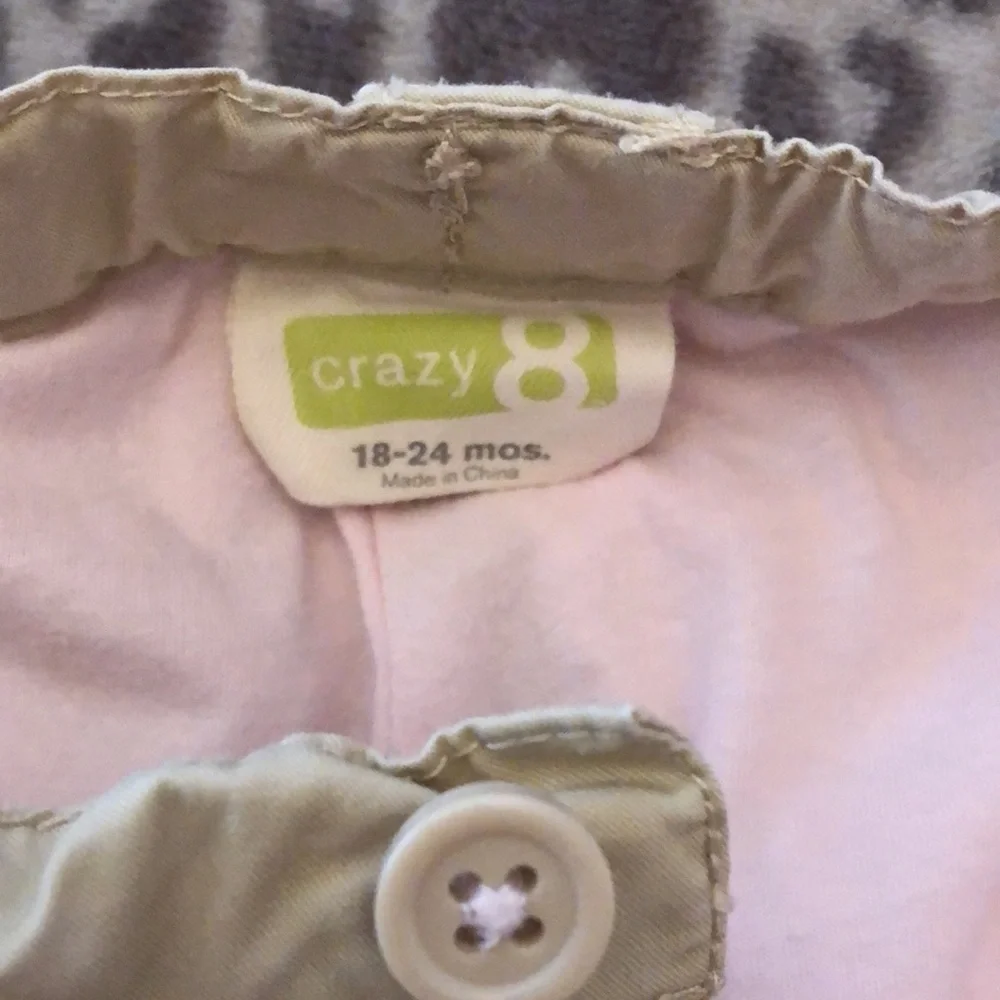 Old Navy Crazy 8 Pink Stripe Top Utility Pant Bundle Size 18-24 Months